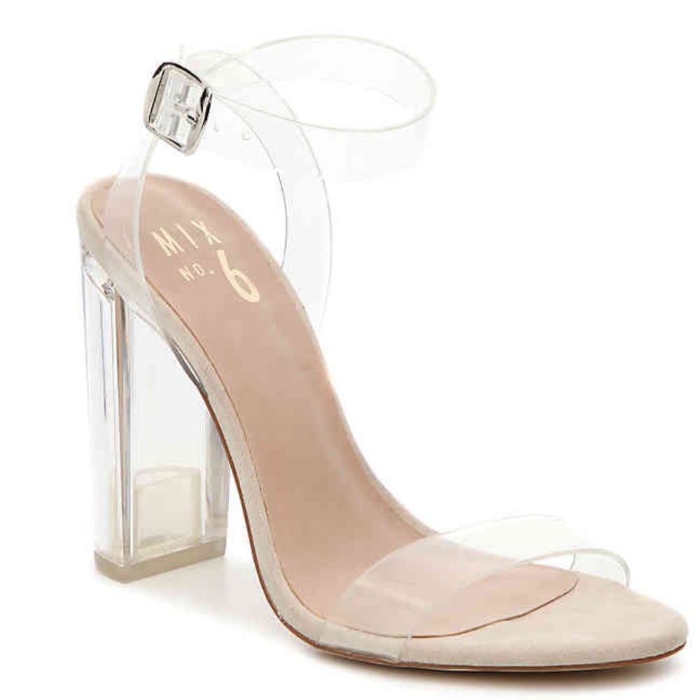 Lucci Mix No. 6 clear/nude sandal/heels